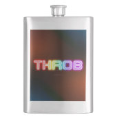 SlipperyJoe's throb Regenbogenförmige Gradientendi Flachmann (Vorderseite)
