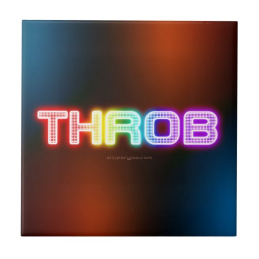 SlipperyJoe's throb Regenbogenförmige Gradientendi Fliese (Vorderseite)