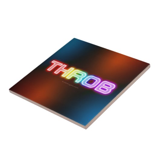 SlipperyJoe's throb Regenbogenförmige Gradientendi Fliese (Seite)