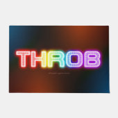 SlipperyJoe's throb Regenbogenförmige Gradientendi Fußmatte (Vorderseite)