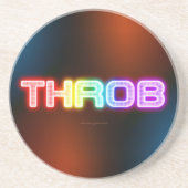 SlipperyJoe's throb Regenbogenförmige Gradientendi Getränkeuntersetzer (Vorne)