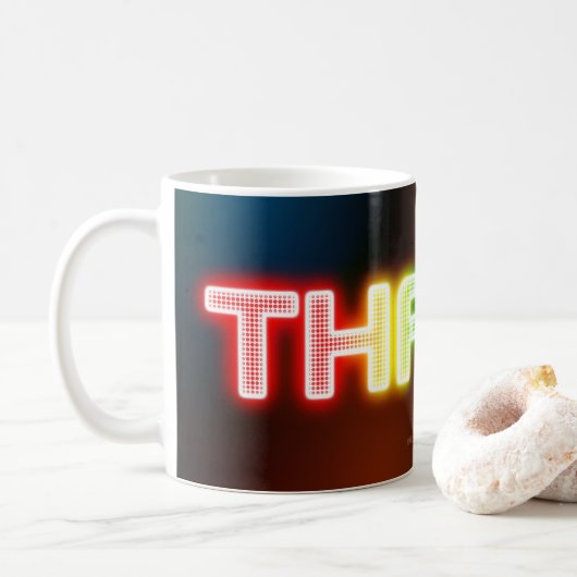 SlipperyJoe's throb Regenbogenförmige Gradientendi Kaffeetasse (Mit Donut)