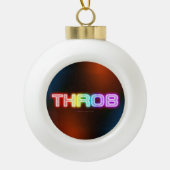 SlipperyJoe's throb Regenbogenförmige Gradientendi Keramik Kugel-Ornament (Vorderseite)