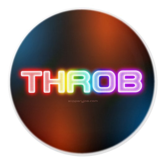 SlipperyJoe's throb Regenbogenförmige Gradientendi Keramikknauf (Vorderseite)