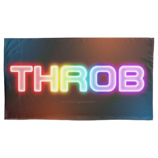 SlipperyJoe's throb Regenbogenförmige Gradientendi Kissenbezug (Vorderseite)