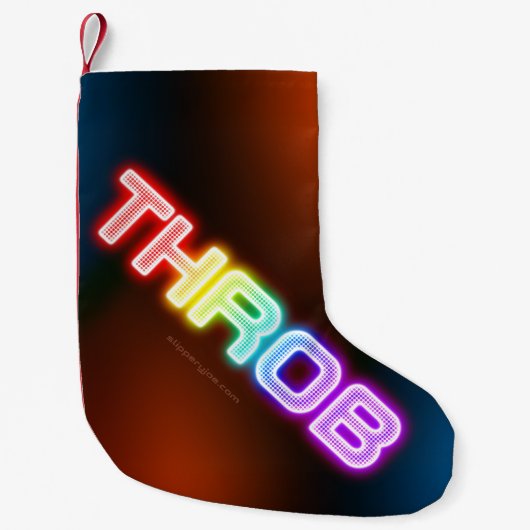 SlipperyJoe's throb Regenbogenförmige Gradientendi Kleiner Weihnachtsstrumpf (Vorderseite)