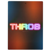 SlipperyJoe's throb Regenbogenförmige Gradientendi Klemmbrett (Rückseite)