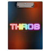 SlipperyJoe's throb Regenbogenförmige Gradientendi Klemmbrett (Vorderseite)