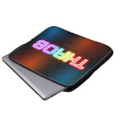 SlipperyJoe's throb Regenbogenförmige Gradientendi Laptopschutzhülle (Vorne Knopf)