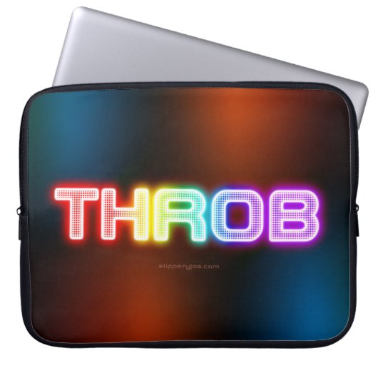 SlipperyJoe's throb Regenbogenförmige Gradientendi Laptopschutzhülle (Vorderseite)