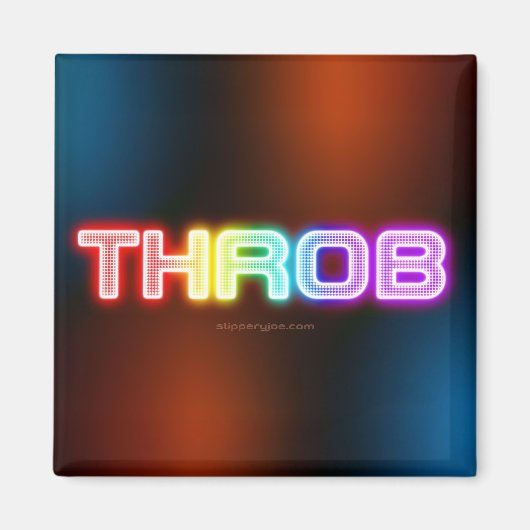 SlipperyJoe's throb Regenbogenförmige Gradientendi Magnet (Vorne)