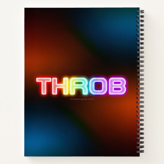 SlipperyJoe's throb Regenbogenförmige Gradientendi Notizblock (Rückseite)