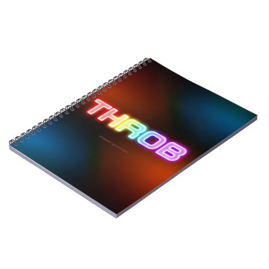 SlipperyJoe's throb Regenbogenförmige Gradientendi Notizblock (Linke Seite)