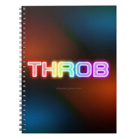 SlipperyJoe's throb Regenbogenförmige Gradientendi Notizblock (Vorderseite)