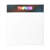 SlipperyJoe's throb Regenbogenförmige Gradientendi Notizblock (Vorderseite)