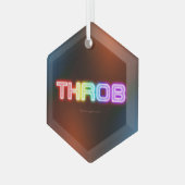 SlipperyJoe's throb Regenbogenförmige Gradientendi Ornament Aus Glas (Vorderseite Links)