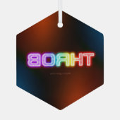 SlipperyJoe's throb Regenbogenförmige Gradientendi Ornament Aus Glas (Rückseite)