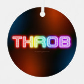 SlipperyJoe's throb Regenbogenförmige Gradientendi Ornament Aus Metall (Vorderseite)