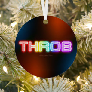 SlipperyJoe's throb Regenbogenförmige Gradientendi Ornament Aus Metall