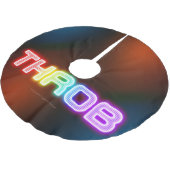 SlipperyJoe's throb Regenbogenförmige Gradientendi Polyester Weihnachtsbaumdecke (Schrägansicht)