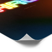 SlipperyJoe's throb Regenbogenförmige Gradientendi Poster (Ecke)