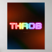 SlipperyJoe's throb Regenbogenförmige Gradientendi Poster (Vorne)
