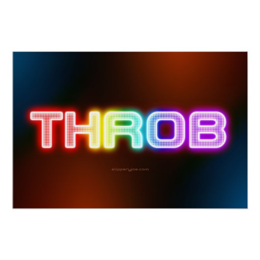 SlipperyJoe's throb Regenbogenförmige Gradientendi Poster (Vorderseite)
