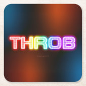 SlipperyJoe's throb Regenbogenförmige Gradientendi Rechteckiger Pappuntersetzer (Vorderseite)