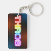 SlipperyJoe's throb Regenbogenförmige Gradientendi Schlüsselanhänger (Rückseite)