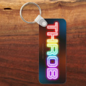 SlipperyJoe's throb Regenbogenförmige Gradientendi Schlüsselanhänger (Vorderseite)