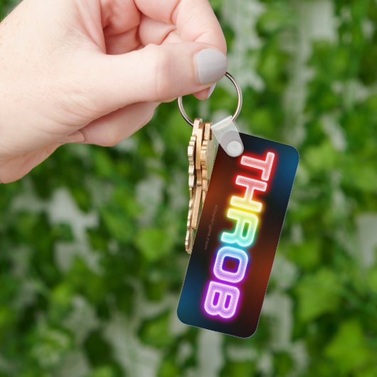 SlipperyJoe's throb Regenbogenförmige Gradientendi Schlüsselanhänger (Hand)