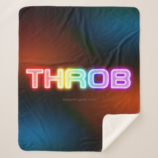 SlipperyJoe's throb Regenbogenförmige Gradientendi Sherpadecke (Vorderseite)