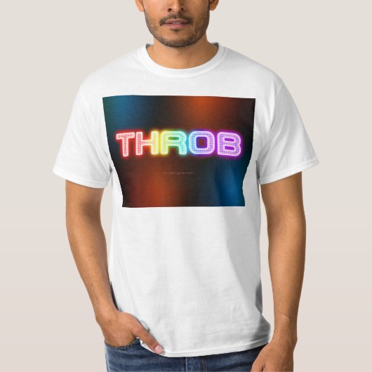 SlipperyJoe's throb Regenbogenförmige Gradientendi T-Shirt (Vorderseite)