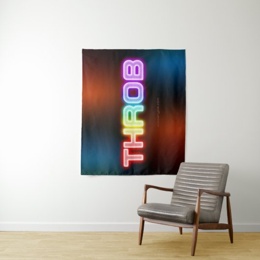 SlipperyJoe's throb Regenbogenförmige Gradientendi Wandteppich (Beispiel)