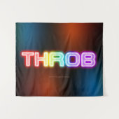 SlipperyJoe's throb Regenbogenförmige Gradientendi Wandteppich (Vorderseite (Horizontal))