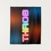 SlipperyJoe's throb Regenbogenförmige Gradientendi Wandteppich (Vorderseite)