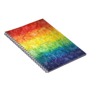 SlipperyJoe's tie-dyed Flagge Regenbogen in etwas  Notizblock