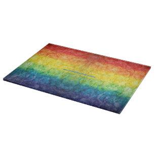 SlipperyJoe's tie-dyed Flagge Regenbogen in etwas Schneidebrett