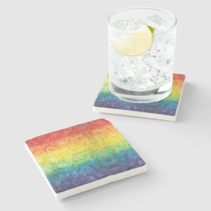 SlipperyJoe's tie-dyed Flagge Regenbogen in etwas Steinuntersetzer