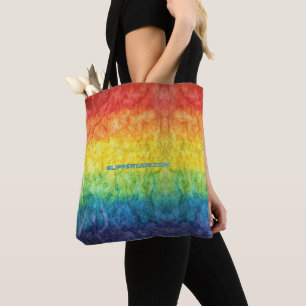 SlipperyJoe's tie-dyed Flagge Regenbogen in etwas Tasche
