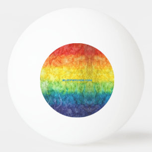 SlipperyJoe's tie-dyed Flagge Regenbogen in etwas Tischtennisball