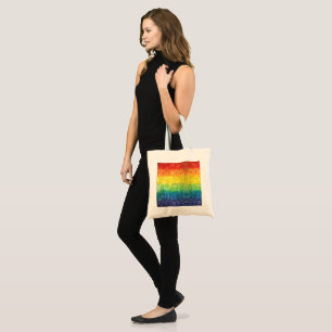 SlipperyJoe's tie-dyed Flagge Regenbogen in etwas Tragetasche