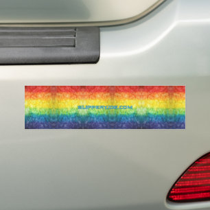 SlipperyJoe's tie-gefärbte Flagge Regenbogen in et Autoaufkleber