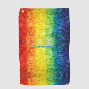 SlipperyJoe's tie-gefärbte Flagge Regenbogen in et Golfhandtuch