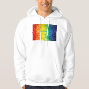 SlipperyJoe's tie-gefärbte Flagge Regenbogen in et Hoodie