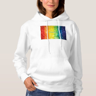 SlipperyJoe's tie-gefärbte Flagge Regenbogen in et Hoodie