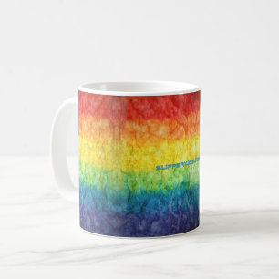 SlipperyJoe's tie-gefärbte Flagge Regenbogen in et Kaffeetasse