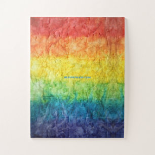 SlipperyJoe's tie-gefärbte Flagge Regenbogen in et Puzzle