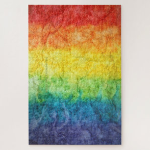 SlipperyJoe's tie-gefärbte Flagge Regenbogen in et Puzzle