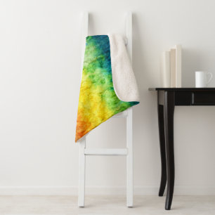 SlipperyJoe's tie-gefärbte Flagge Regenbogen in et Sherpadecke